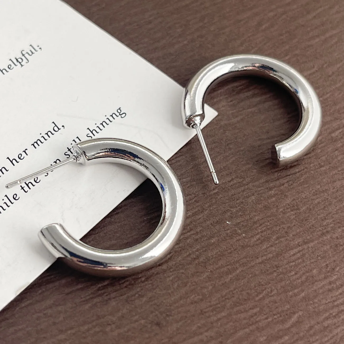 925 Sterling Silver Vintage Earrings For Women Simple Round Gold Earring Jewelry Prevent Allergy Party Accessories Gift view 4