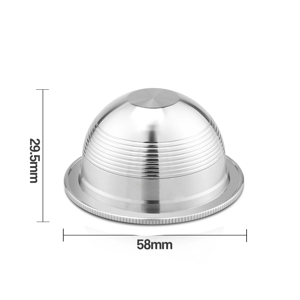 iCafilas Stainless Steel Reusable capsules for Nespresso vertuo coffee machine espresso filtration pods