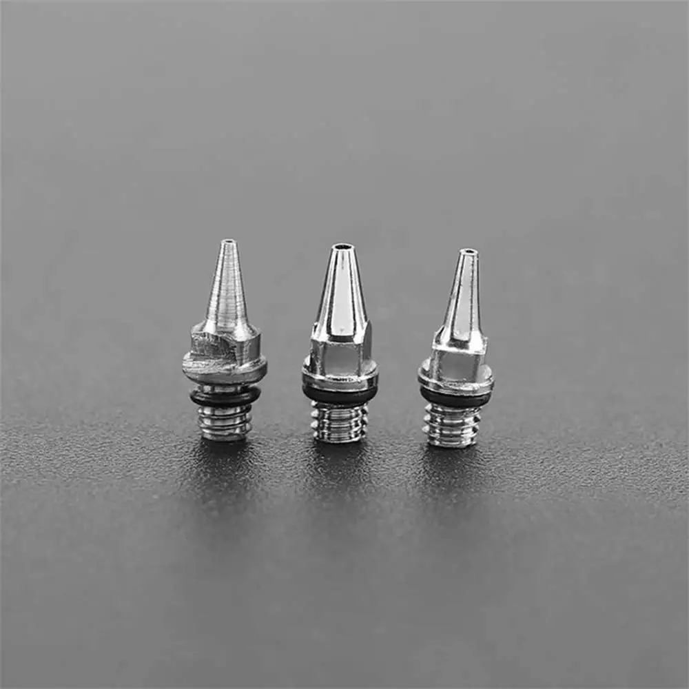 Boquilla de aerógrafo de 0,2/0,3/0,5mm de repuesto para accesorios de pintura, herramientas de piezas de alimentación por gravedad (múltiples