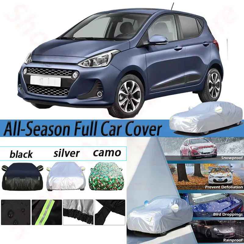 

Full Car Cover Auto Outdoor Sun Shade Anti-UV Snow Rain Dust Protection Cover For Hyundai I10 Grand I10 Waterproof Car Covers