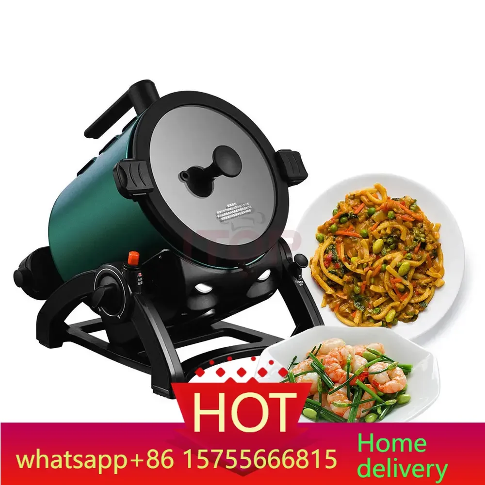 Robot de Cocina Automático para Saltear y Freír, Wok Automático Giratorio, Máquina de Cocina Robótica, Wok Robótico Comercial