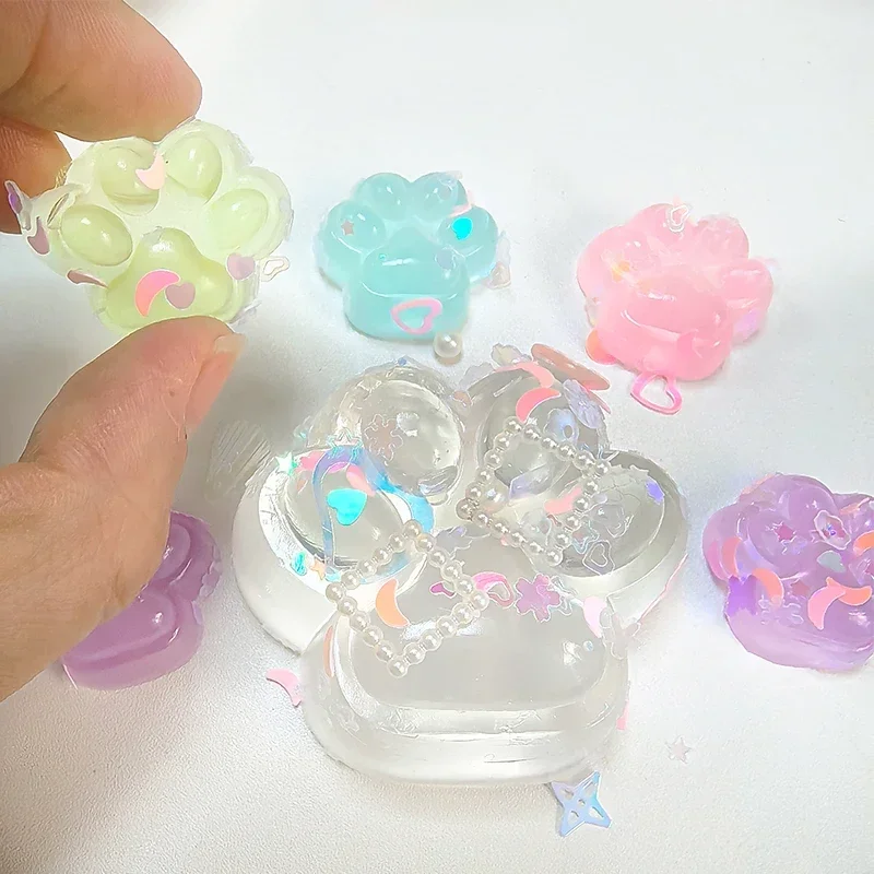 Luminous gato pata hamster mole squeeze brinquedo alívio do estresse festa antiestresse subindo brinquedos para adultos crianças estiramento brinquedo descompressão