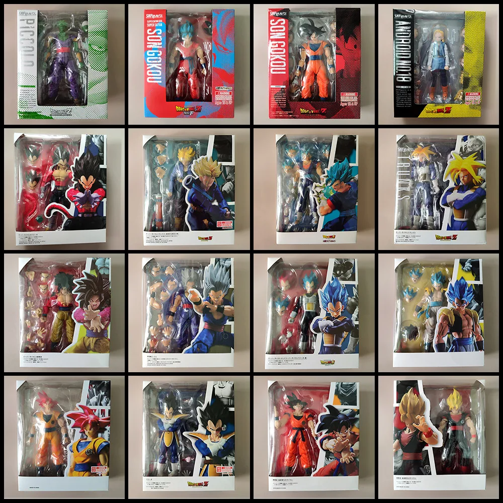 

SHF Dragon Ball Super Action Figure Goku Vegeta Ultra Instinct Super Saiyan Trunks Krillin Gohan Collectible Model Gift Toy