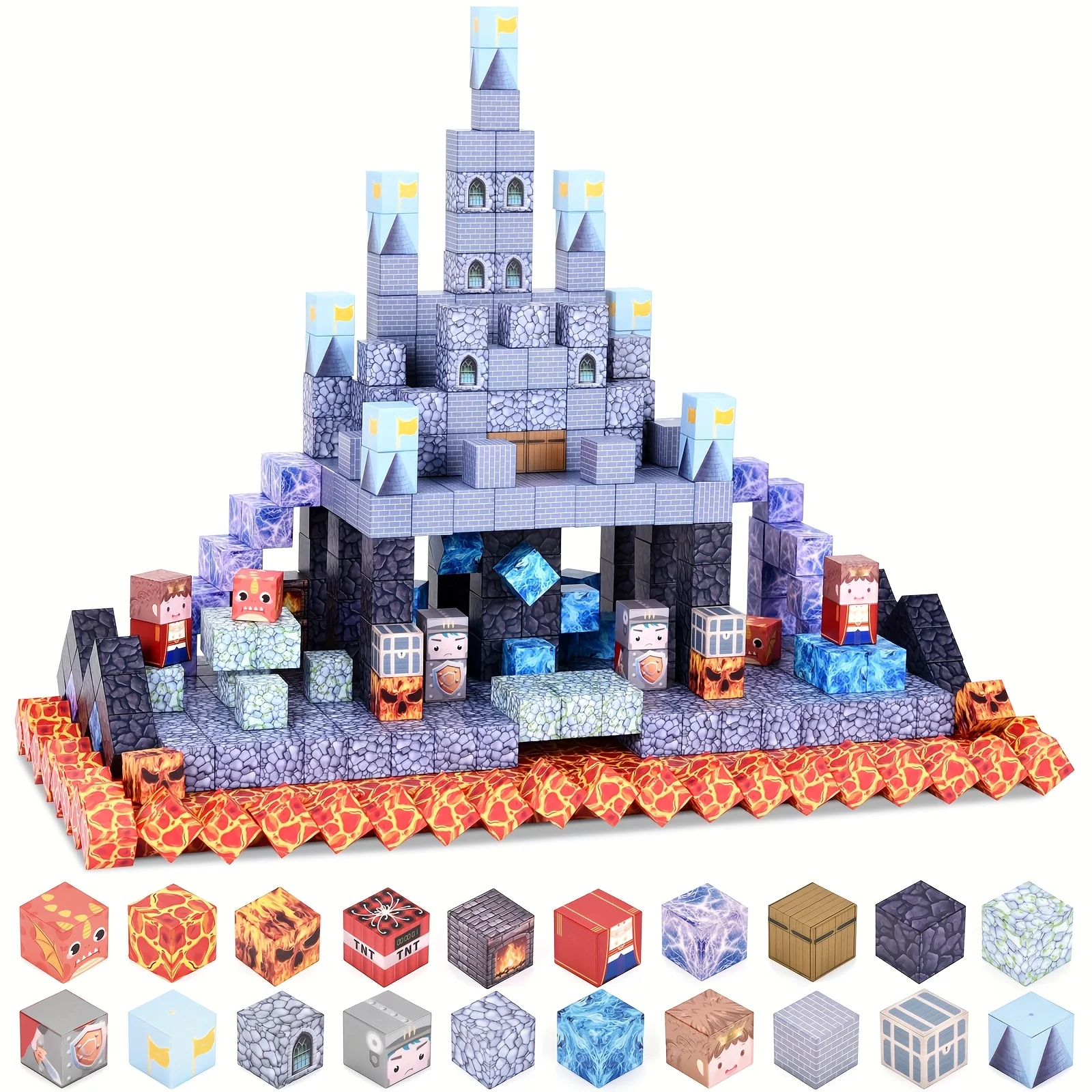 

100 шт. магнитные строительные блоки индивидуальной серии. Навысьбающие богатые цвета, они легко адсорбируют и свободно собранные, что гель