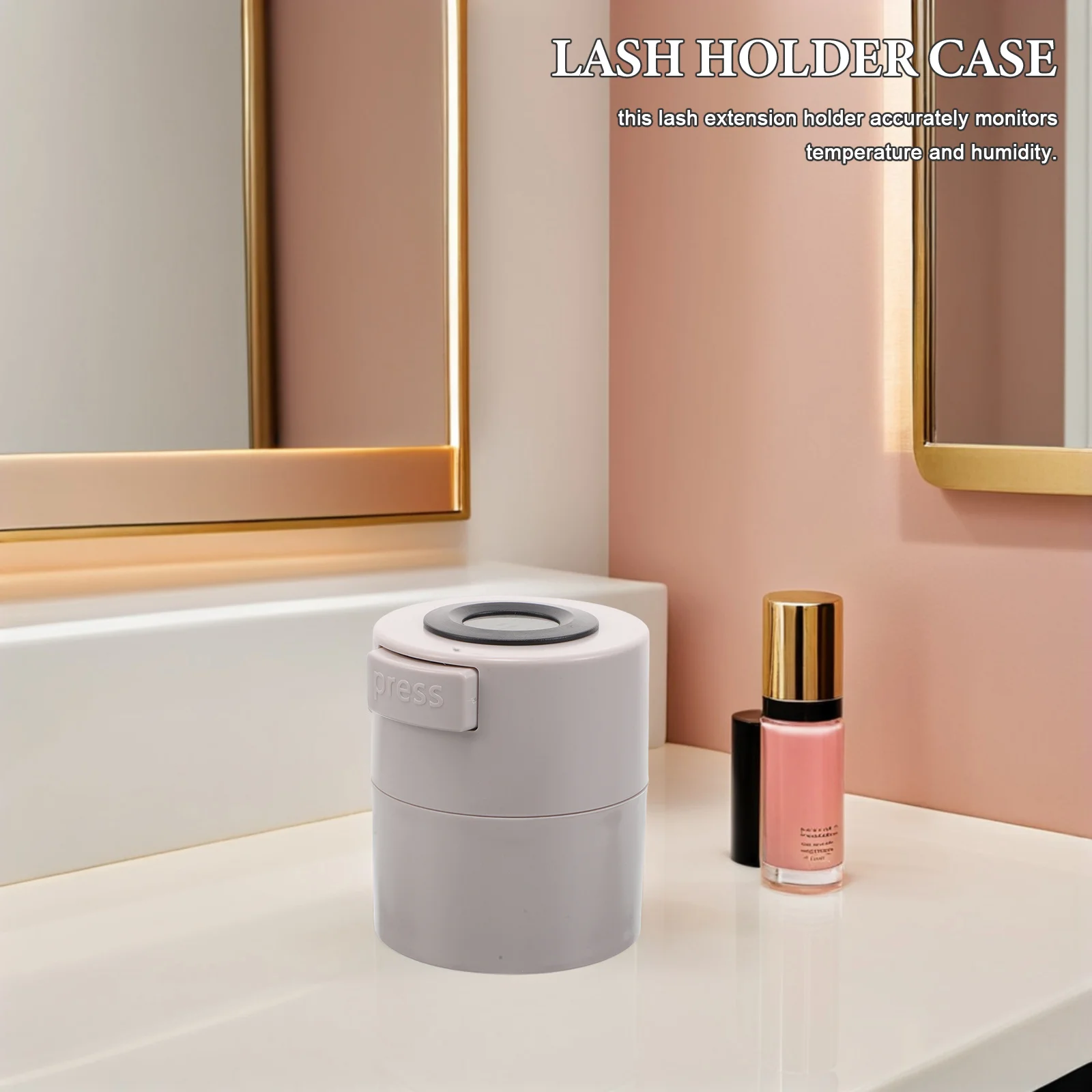 まつげエクステ用グルー保存容器 密閉型 ラッシュホルダー ケース 温度計付き 漏れ防止 収納ボックス サロン 家庭用 ラッシュグルーホルダー