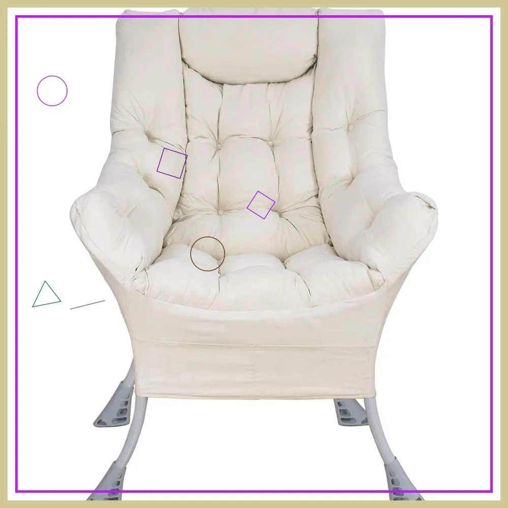 

Современное мягкое кресло для гостиной, обитое тканью, с высокой спинкой и подлокотниками, удобное кресло-софа белого цвета