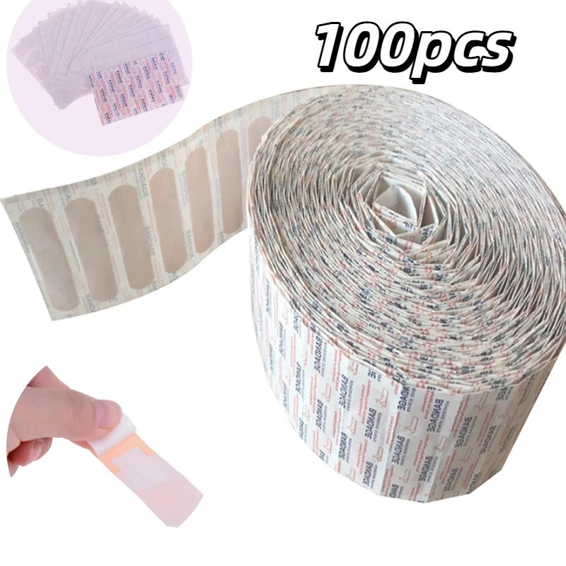 

100 шт. полоски пластырь полиэтиленовые водонепроницаемые бинты клейкие бинты аптечка первой помощи