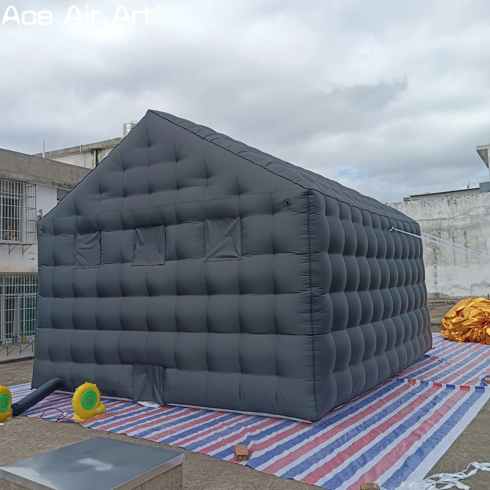 Barraca inflável da boate do diodo emissor de luz para eventos ao ar livre e festas barraca personalizada inflável com luzes para a decoração do festival