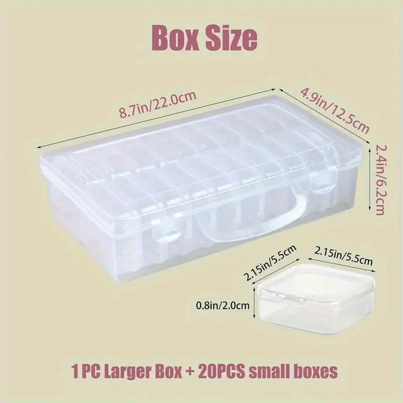 20-Piece Clear Craft Organizers 3