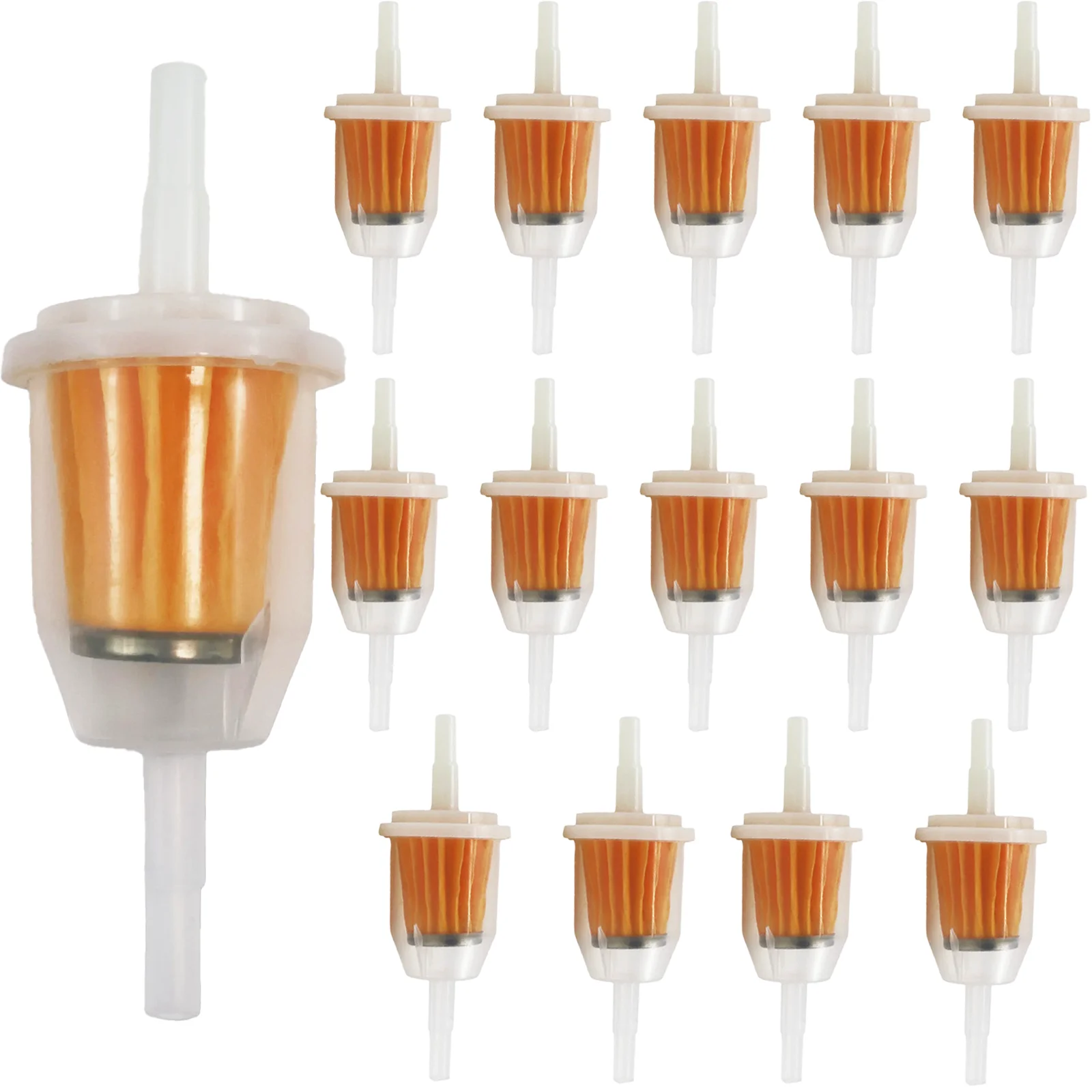 

15PCS Gas Inline Fuel Filters Universal for Kawasaki, Kohler, John Deere, Lawn Mower, Small Engine for 1/4 IN and 5/16 IN