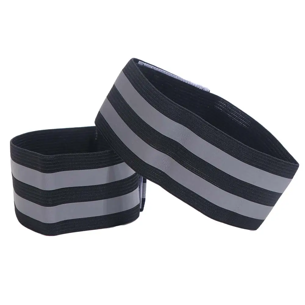 8PCS Multifunctional Warning Reflective Bands Adjustable Elasticated Reflector Tape Safety High Visibility Reflect Straps Leg