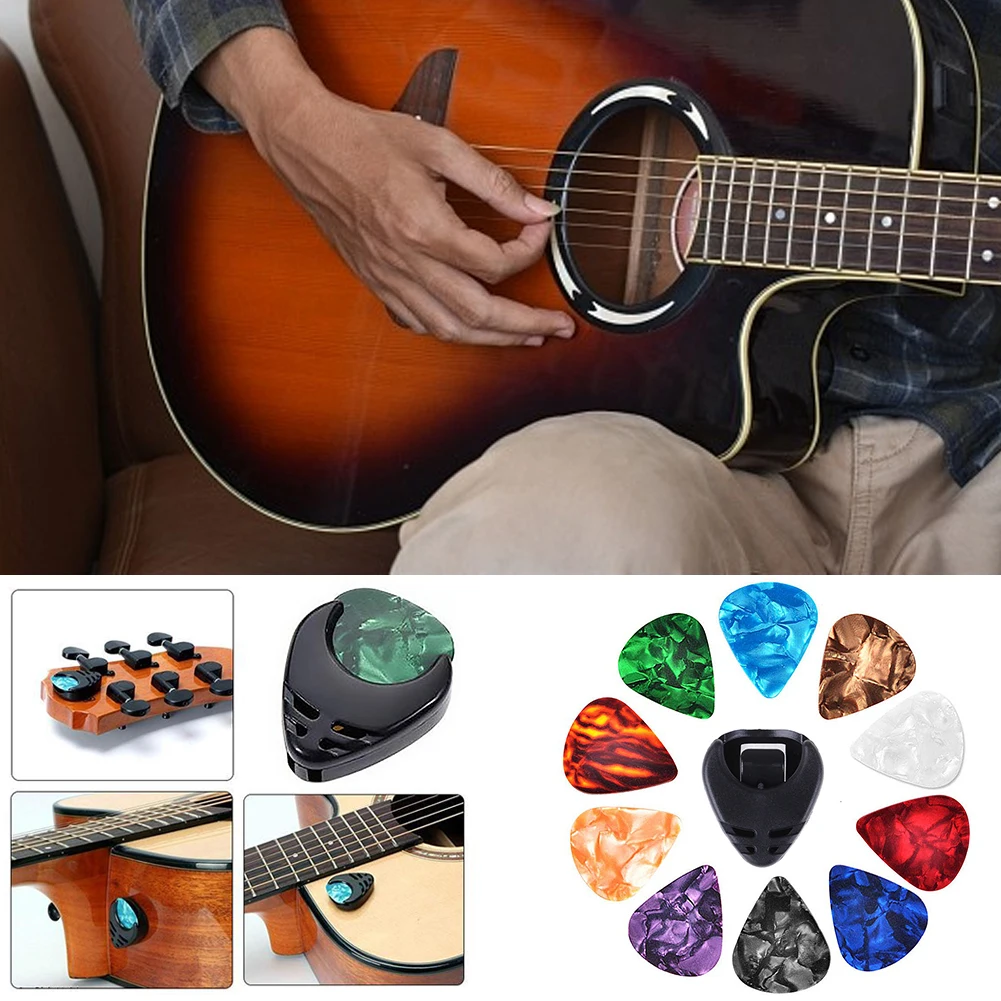 10-100PCS Guitar Picks Set Plectrum Mediator Celluloid Electric Smooth Guitar Picks Bass Acoustic Electric Guitar Accessories