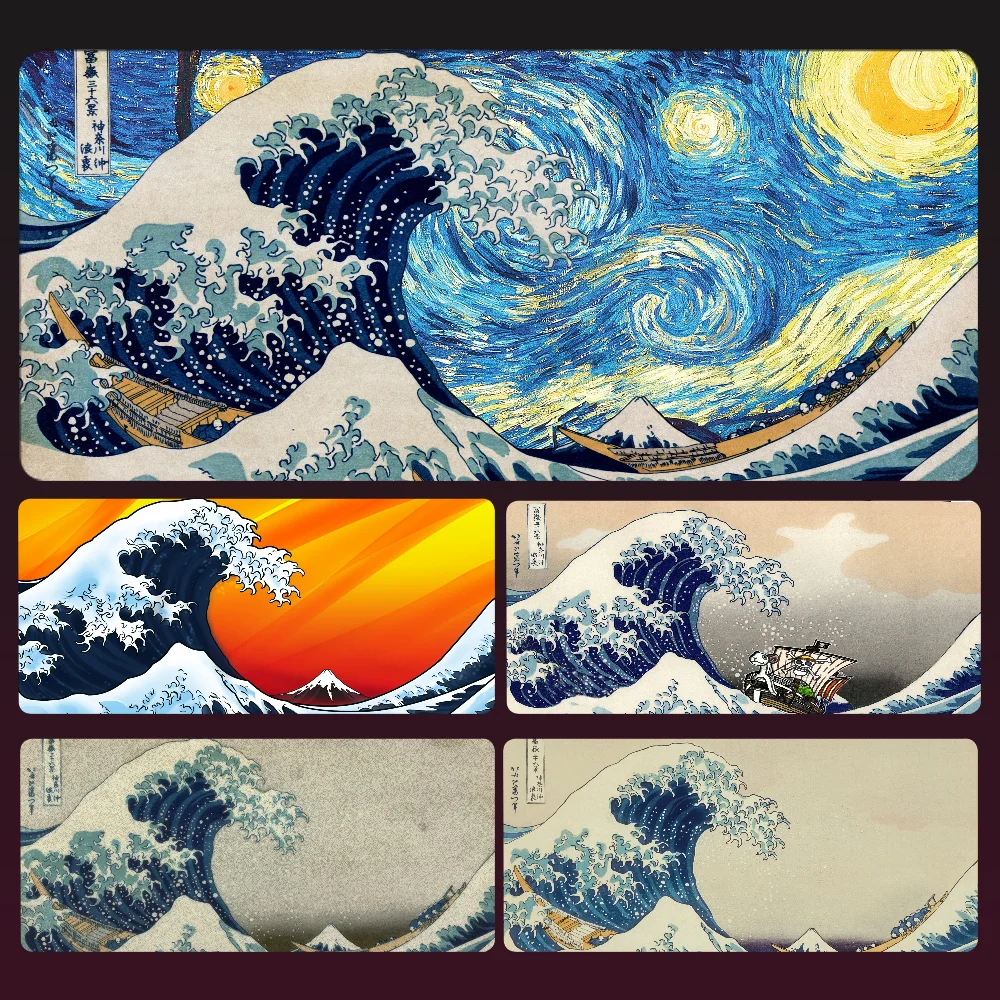 

The Great Wave of Kanagawa Mousepad Mouse Mat Desk Mat With Pad Gaming Accessories Prime Gaming XXL Keyboard Pad