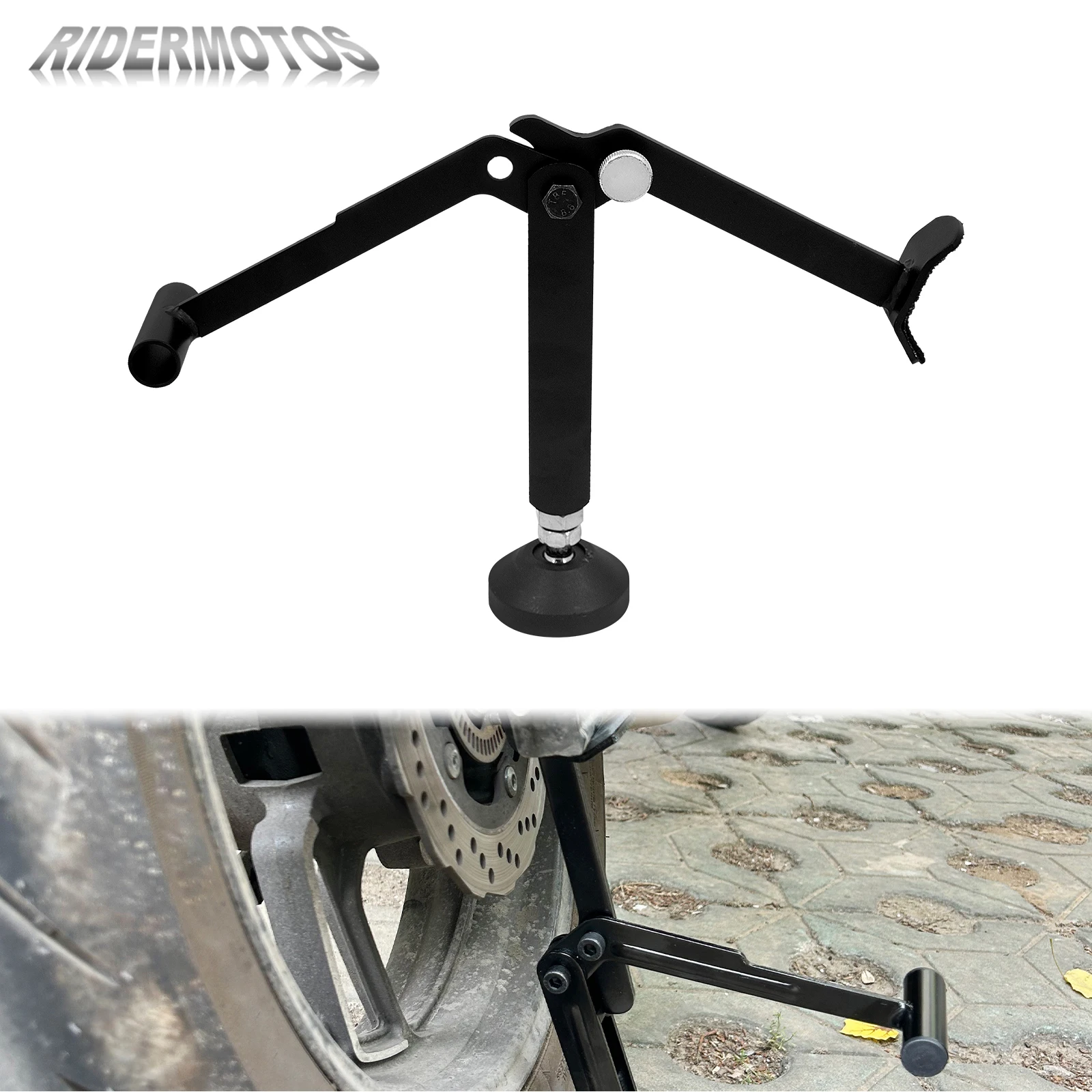 

Motorcycle Universal Wheel Stand Kickstand Motorbike Support Side Stand Labor Saving Stable Folding Lift Frame Stand For Harley