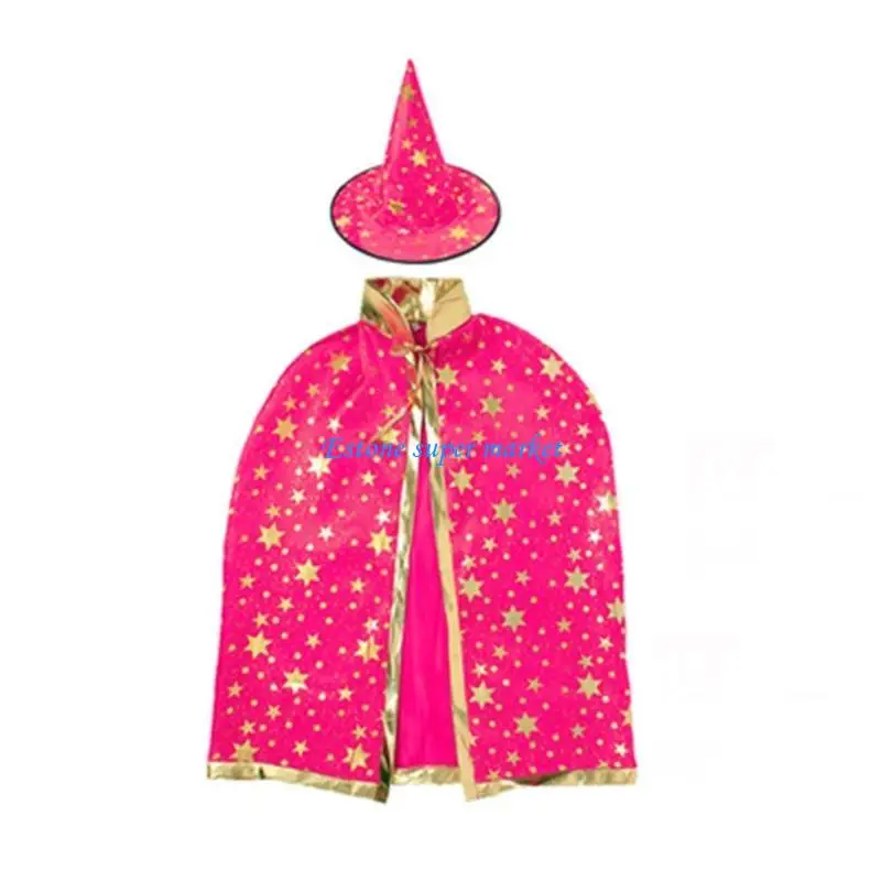 090B 2 PCS Trick Toy Cloth Halloween Witch Capes Gift Kids Children Baby Childhood