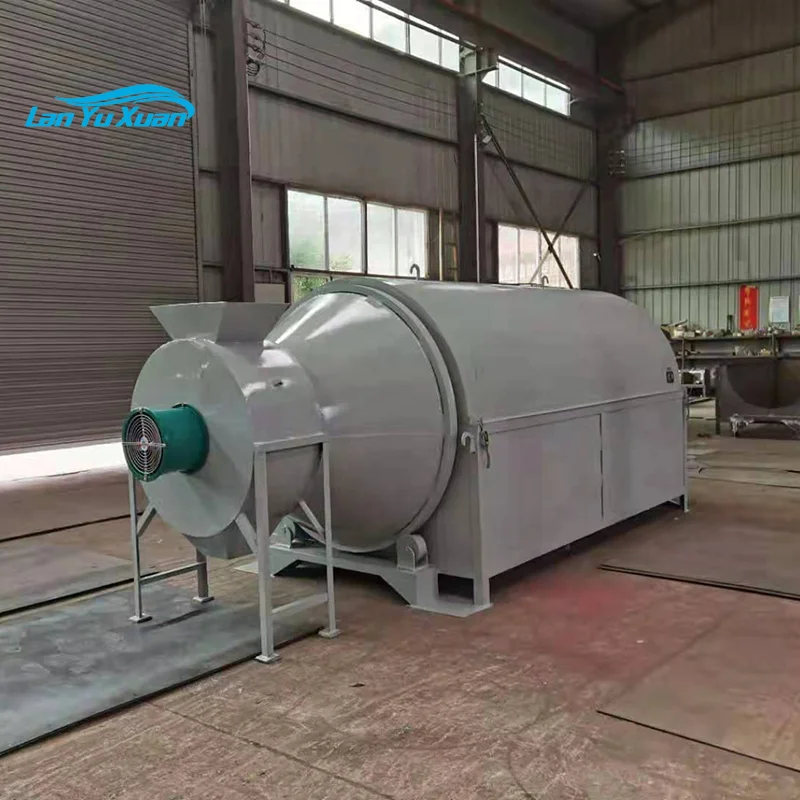 Electric Heating Small Drum Dryer Tea Seed Grass Grain Rotary Dryer Rotary Paddy Dryer