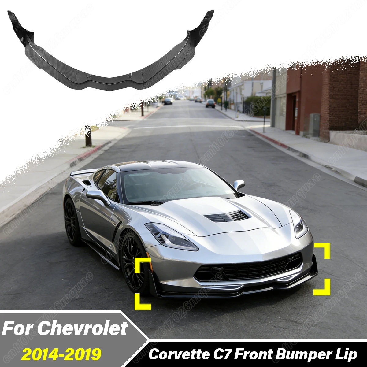 

For Chevrolet Corvette C7 2014 2015 2016 2017 2018 2019 Car Front Bumper Spoiler Lip Front Fender Decorative Accessories Kit