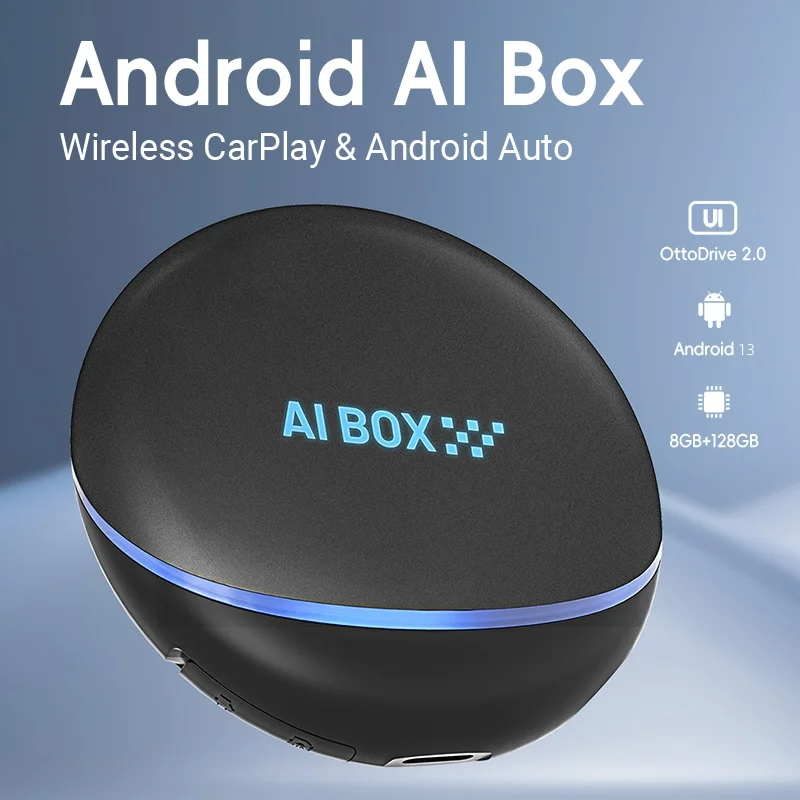 

Android 13 CarPlay AI Box Wifi Wireless Android Auto Smart AI Box 8G+128G Wired To Wireless Carplay Car Accessories New
