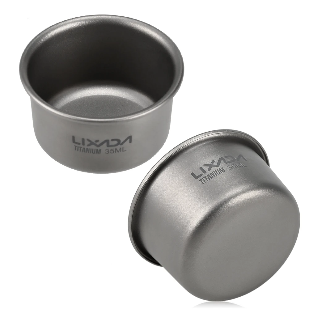 Imagem -04 - Lixada 35ml Mini Copo de Chá de Titânio Acampamento Piquenique Drinkware Copo de Acampamento em Casa Escritório ao ar Livre Utensílios de Mesa Caminhadas Café Xícara de Chá Caneca