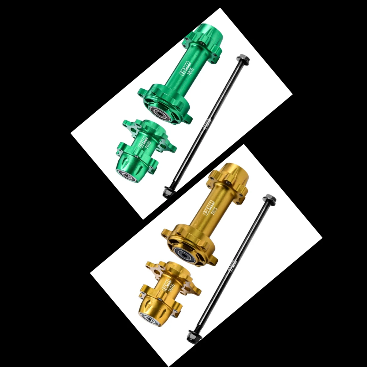 

GPM Alloy 7075, ступица переднего/заднего колеса, шестигранные большие подшипники LOSI 1/4 Promoto SM MX LOS06000. ЛОС06002