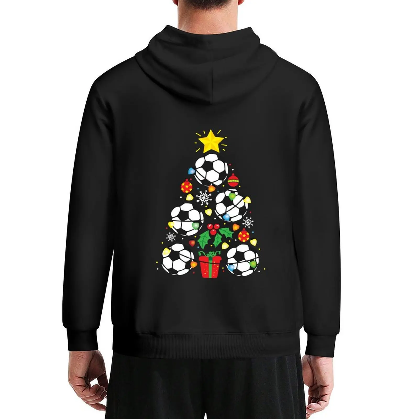 Football Soccer Christmas Tree Ornament Decor Gifts Hoodie aesthetic clothing graphic t shirts men tracksuits