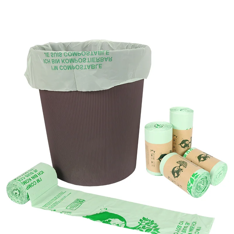 Bolsas de Basura Compostables de 6L/8L/10L, Bolsas Biodegradables para Desechos de Cocina, Bolsas de Basura de Almidón de Maíz, Bolsas para Restos de Cocina