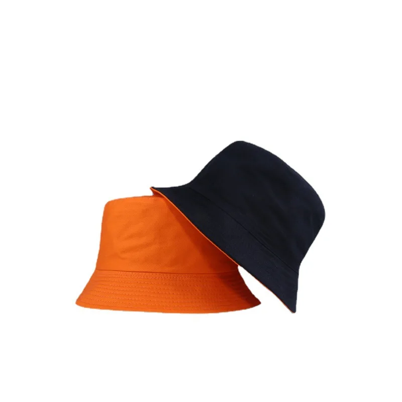 Reversible Cotton Bucket Hat Two Side Wear Unisex Simple Bob Cap Hip Hop Gorros Men Women Panama Cap Beach Fishing Boonie Sunhat