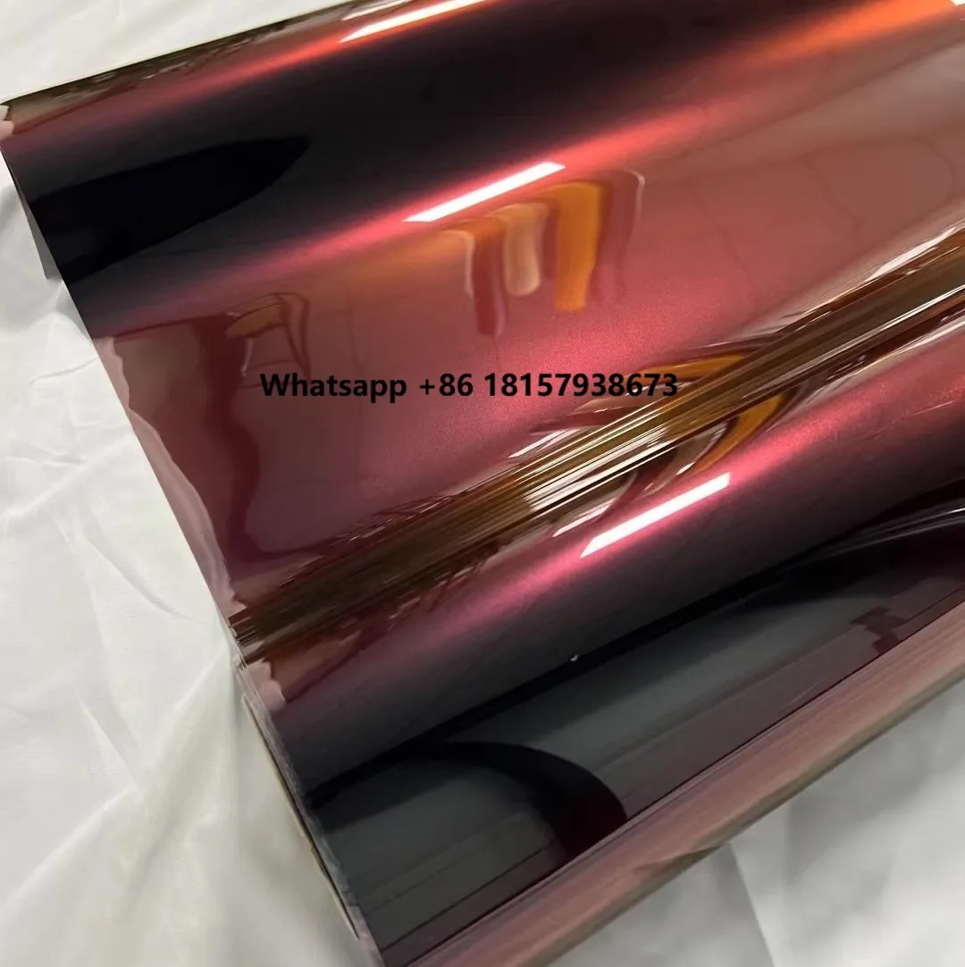 

Pet Diamonds Black Red Color Shift Vinyl Wrap Manufacturer Car Decoration Film