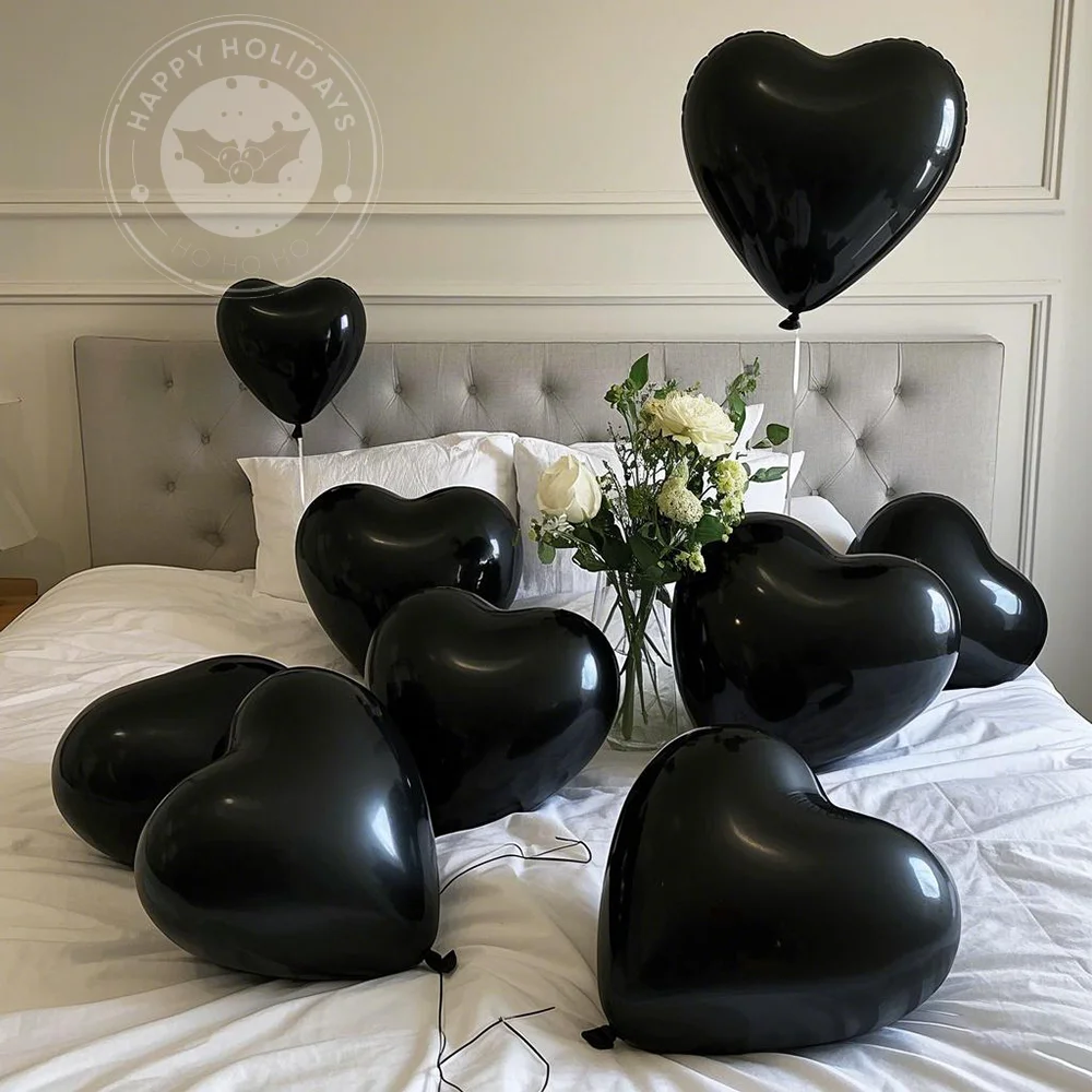 20/50/100 Stück 25,4 cm Herz-Luftballons für Hochzeitsdekoration, Mädchen-Geburtstagsfeier, Latexballons, 2,2 g, weiß, rosa, rot, Liebesballon – Detail 2
