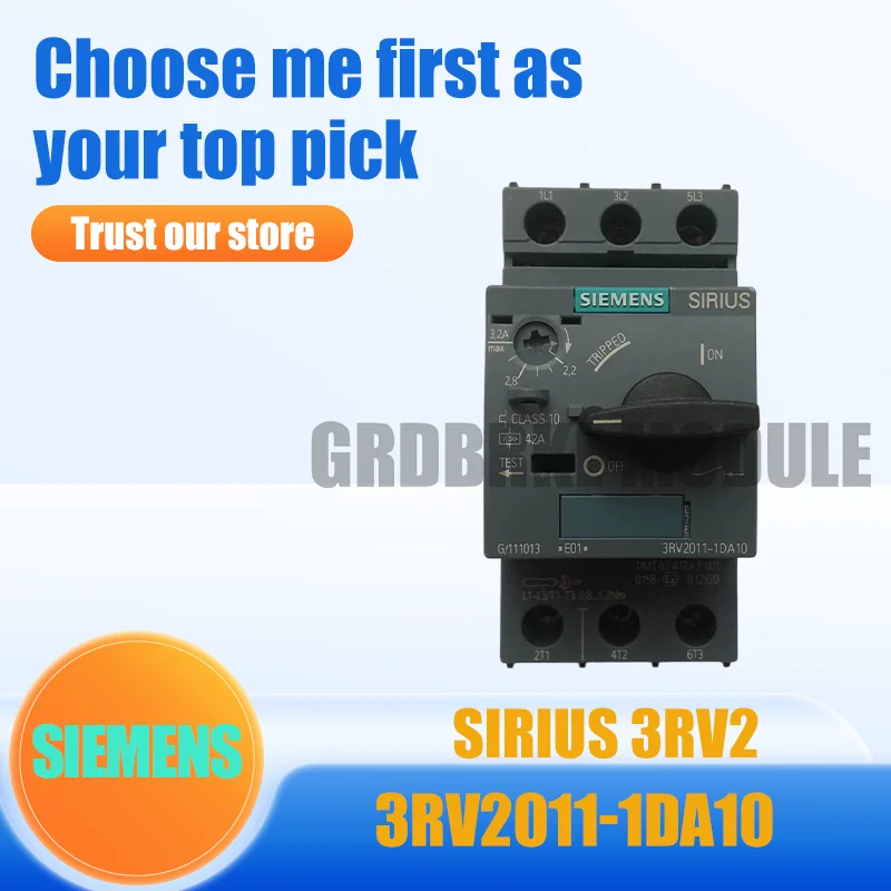

New Original SIMIENS 3RV2011-1DA10 3RV2 011-1DA10 Motor Protection Circuit Breaker 2.2-3.2A