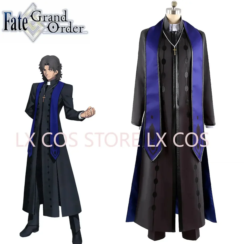 Anime Fate/Grand Order FGO Grigori Efimovich Rasputin Initial Gorgeous Uniform Cosplay Costume Halloween Party Outfit