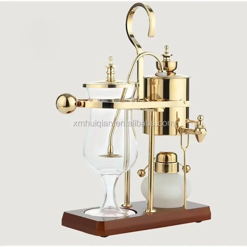 Belgian Royal Balance Siphon Coffee Maker Luxury Glass Pot Manual Brewing Kit Home Barista Equipment Vacuum Syphon Brewer