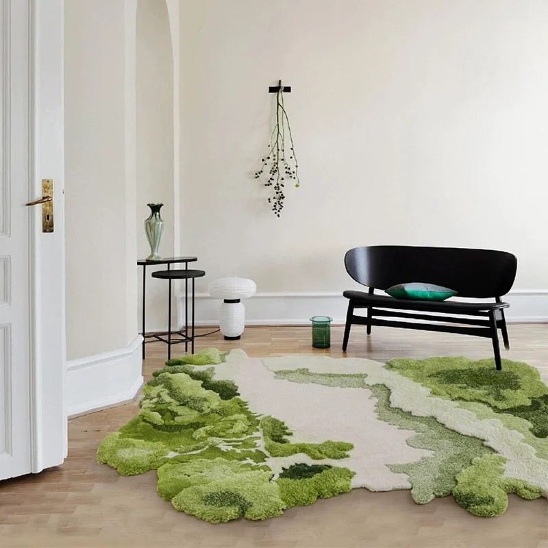 Irregular Wool Blend Carpet For Living Room Premium Aesthetic Rugs For Bedroom Large Villa Decoration Home Tea Table Floor Mat