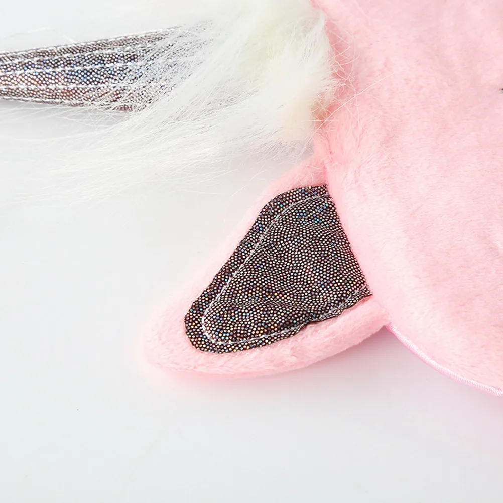 Unicorns Design Sleep Eye Mask Pink Comfortable Camo Fleece Elastic Bands Sleep Shade Light Blocker Travel Home Meeting Train