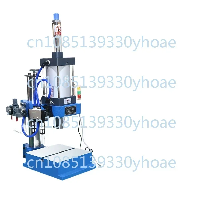 Pneumatic punch small single column desktop 1300KG bearing press-in riveting air spleen machine