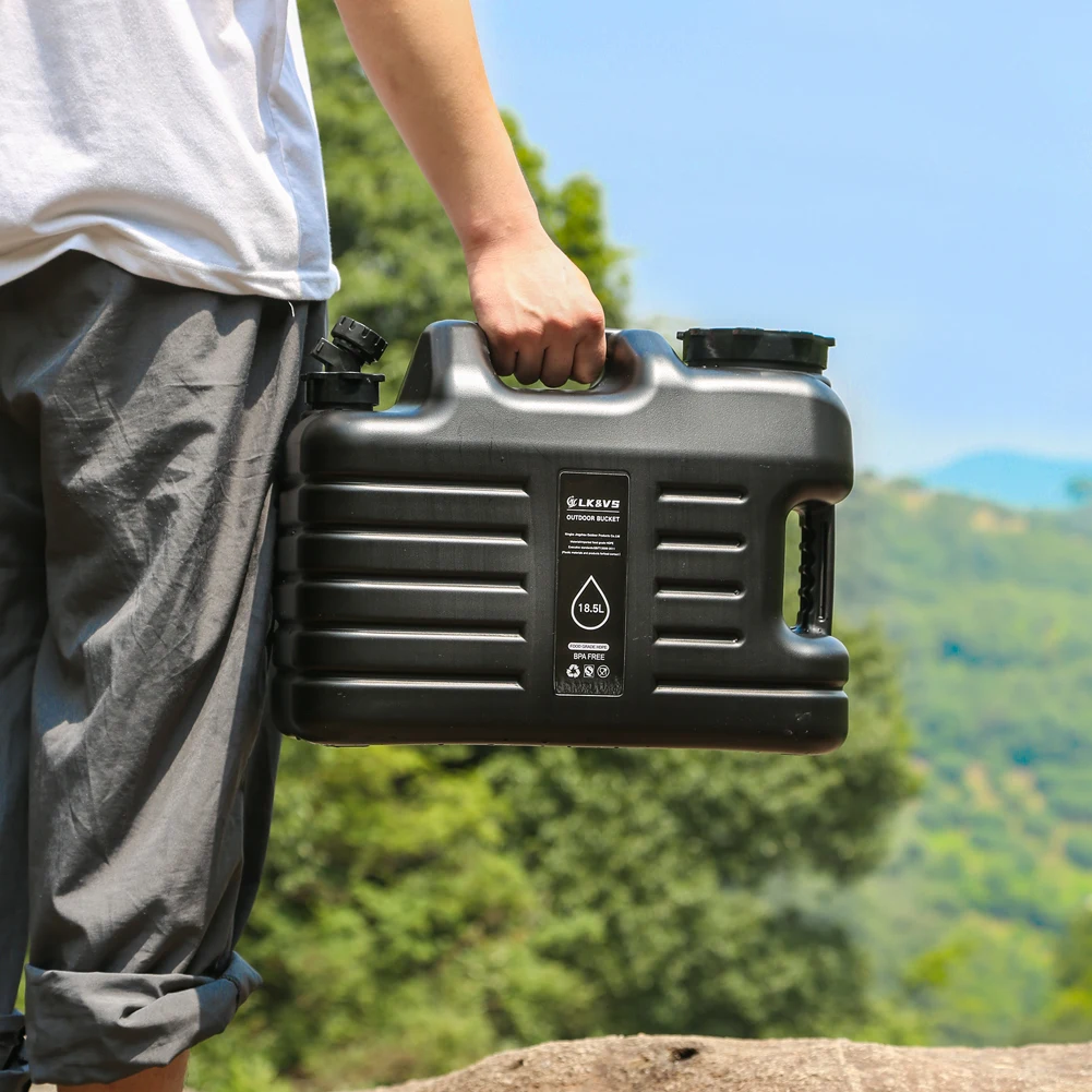 10/11/12/18.5L Camping Water Container Large Capacity Outdoor Camping Water Jug Faucet Portable Water Tank Camping Accessories - view 3