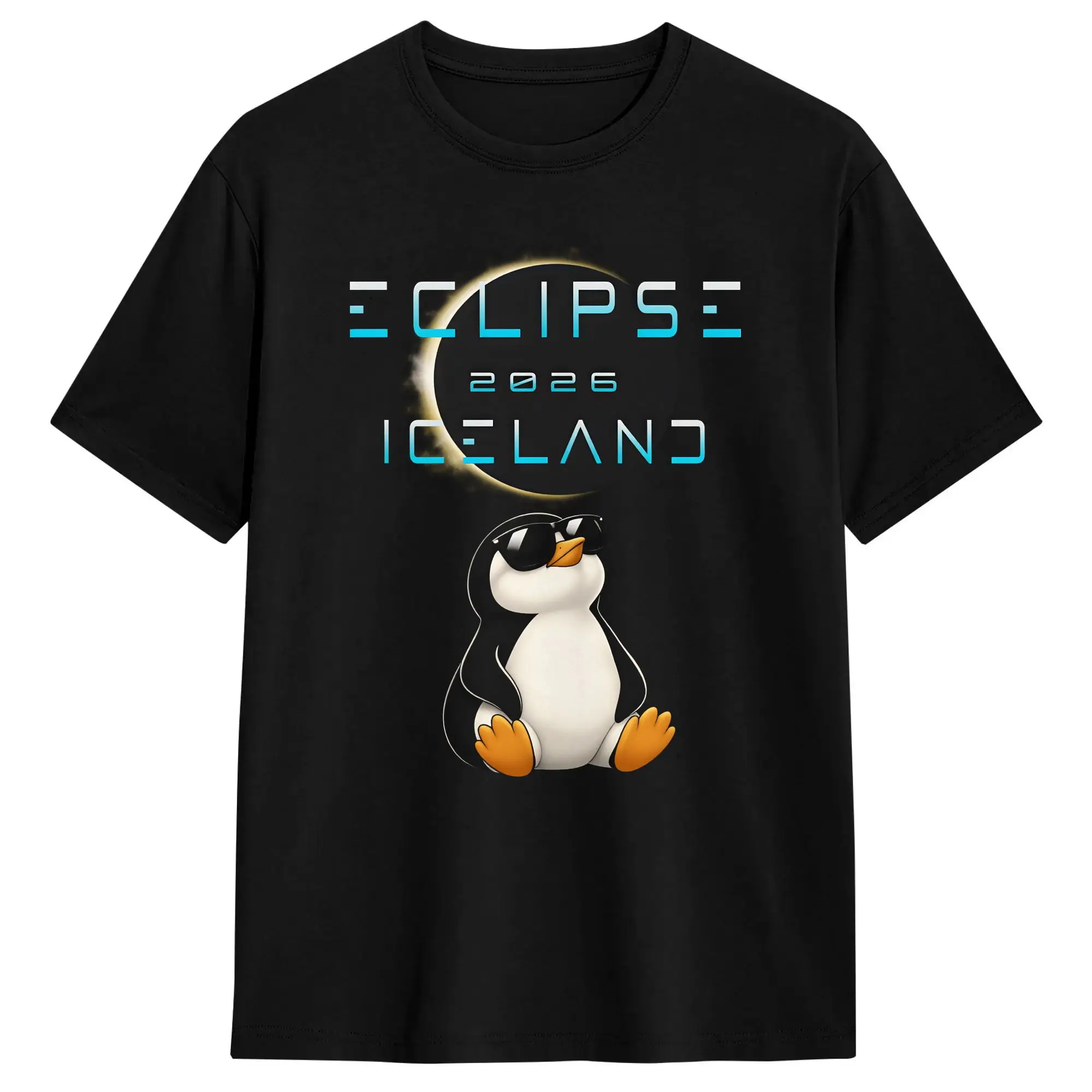 Total Solar Eclipse Iceland 2026 T-Shirt Couple  Awesome T Shirts Summer O Neck Trending Tee Shirt Casual Oversize Tops