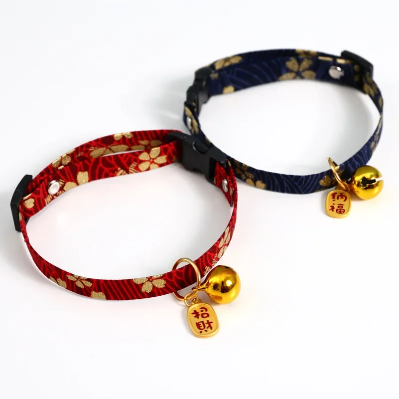 1PCS Spring Chinoiserie Cat Collar Newest Senior Lucky Necklace Bell Decoration Dog Puppy Adjustable Kitten Pet Collar Supplier