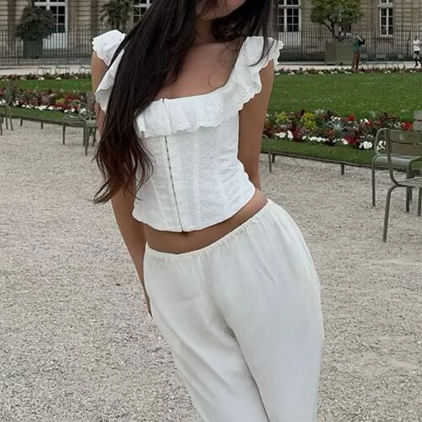 Top ricamato in cotone Ele per donna Faionable Versatile Estate Nuovo arrivo Z Brand Commute Sle Or Lunghezza