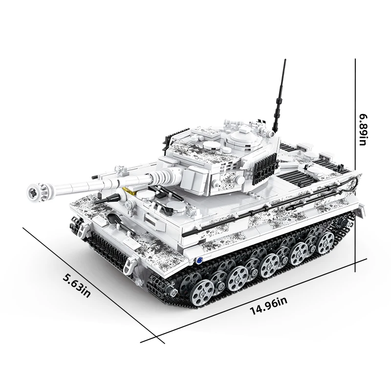 Tiger I Zware Tank Bouwstenen Wereldoorlog Militaire Leger Soldaten Figuur Bricks Model DIY Montage Speelgoed Kerst Verjaardagscadeau