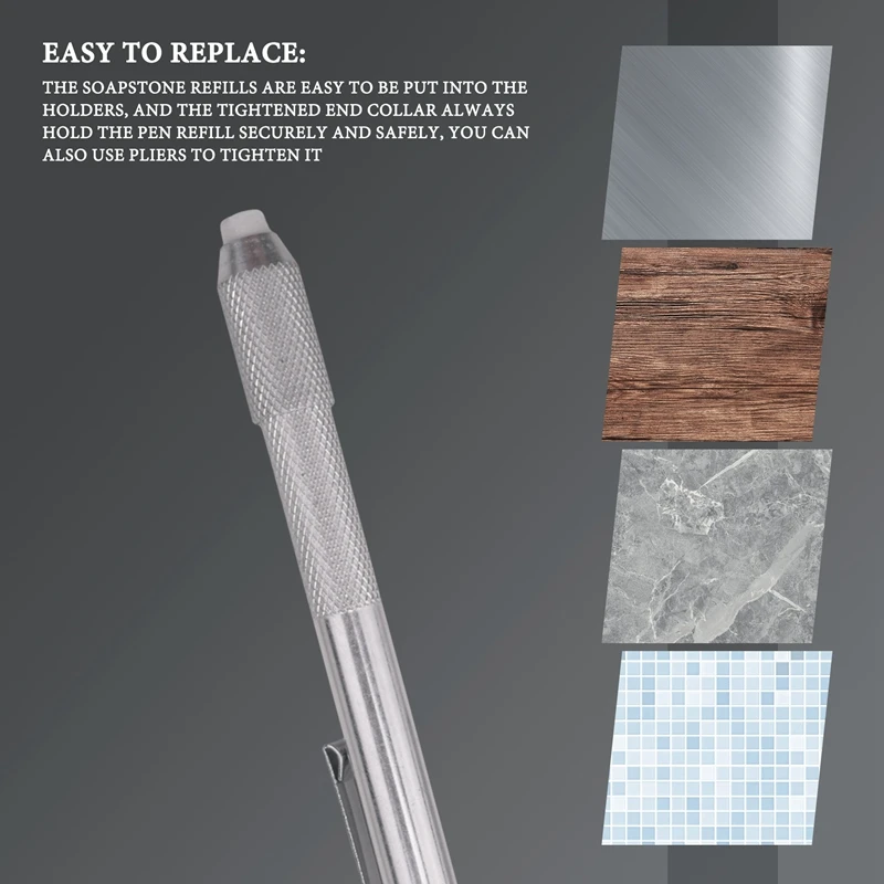 SANQ 2 Pcs supporti per pietra ollare pennarello rotondo per pietra ollare con ricariche da 12 pezzi per strumenti di saldatura e pennarelli rimovibili