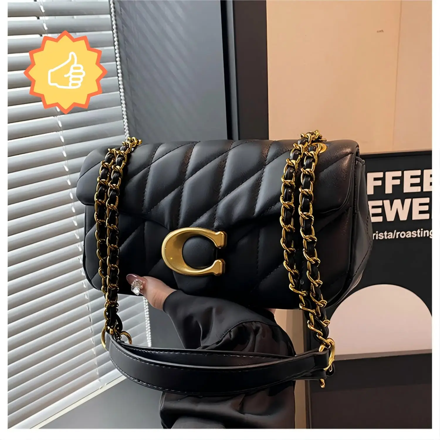 

New retro single-shoulder bag - simple diamond-shaped grid multi-purpose chain bag for women, crossbody bag, small square bag