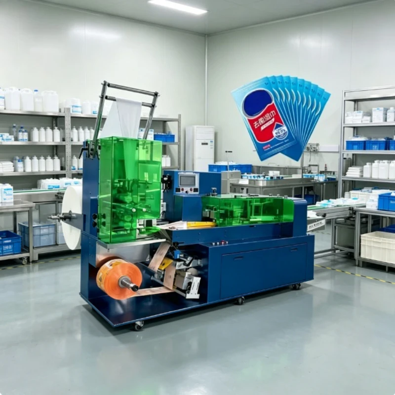 Automatic Single Piece Wet Wipes Machine Disposable Baby Facial Hand Cleaning Hygiene Wet Wipes Making and Packing Machine