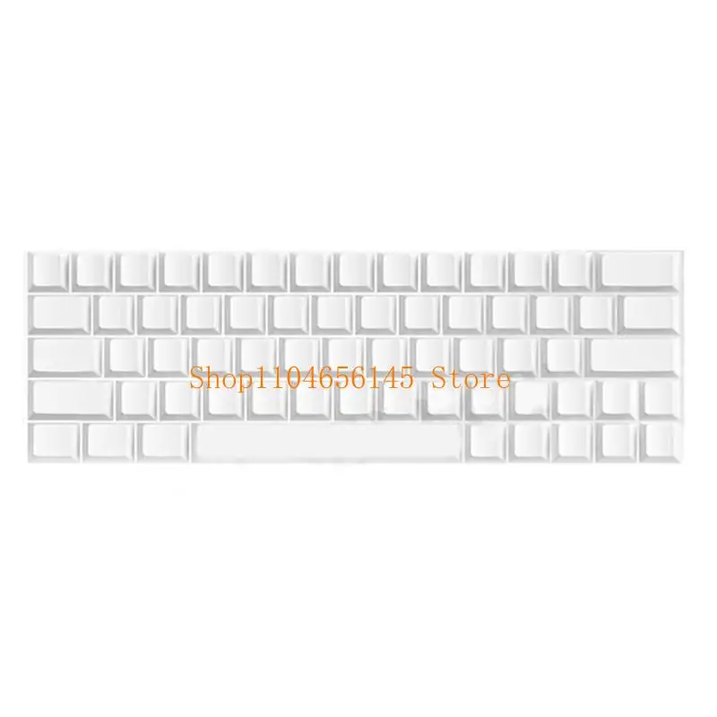 

5asd Original Profile 64Key PBT Blank Keycaps Minimalist White PBT Materials for Mechanical Keyboards Enthusiasts
