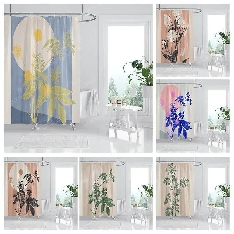 

Waterproof fabric shower curtains Bathroom curtain accessories 180x200 Bath curtain for shower 240*200 nordic boho decoration