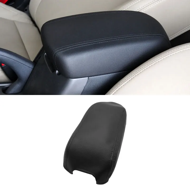 

For Kia Sportage 2011 2012 2013 2014 2015 2016 Center Console Lid Armrest Box Cover Microfiber Leather Protection Pad Black