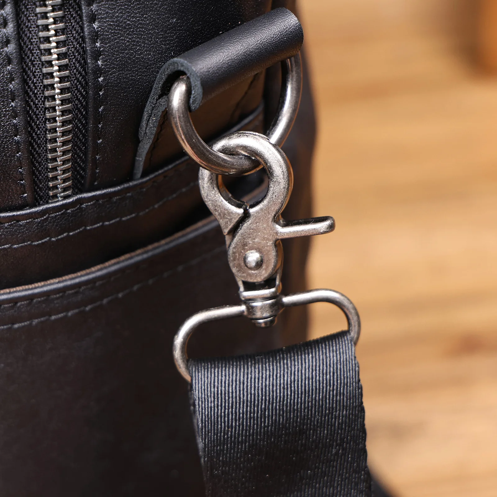 S.WORKER Vintage Echtleder Weekender Reisetasche Herren Top-Grain Rindsleder Handtasche Modische Sporttasche Handgepäck – Detail 13