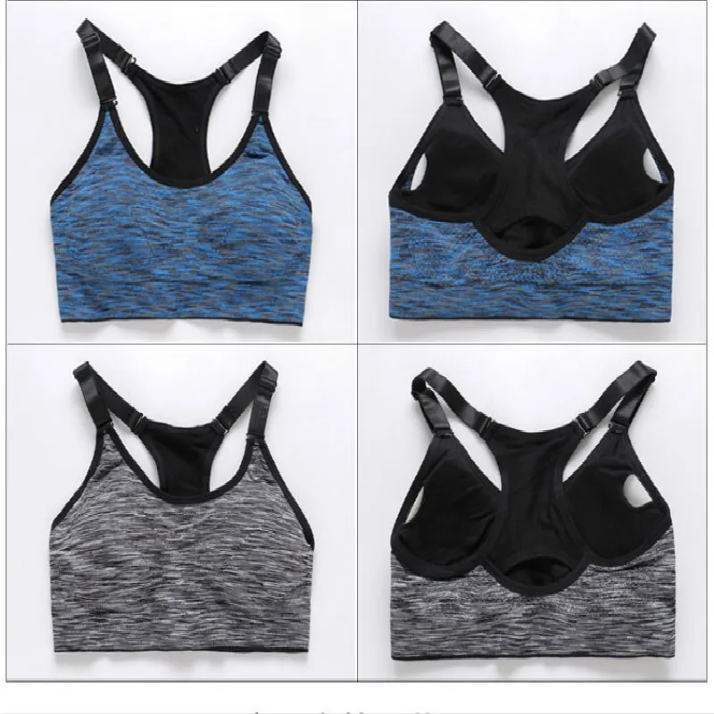 Phikeseya Women Fitness Yoga Sports Bra For Running Gym Straps Padded Top Athletic Vest Quick Dry Sport Bra For Women 5 Colors