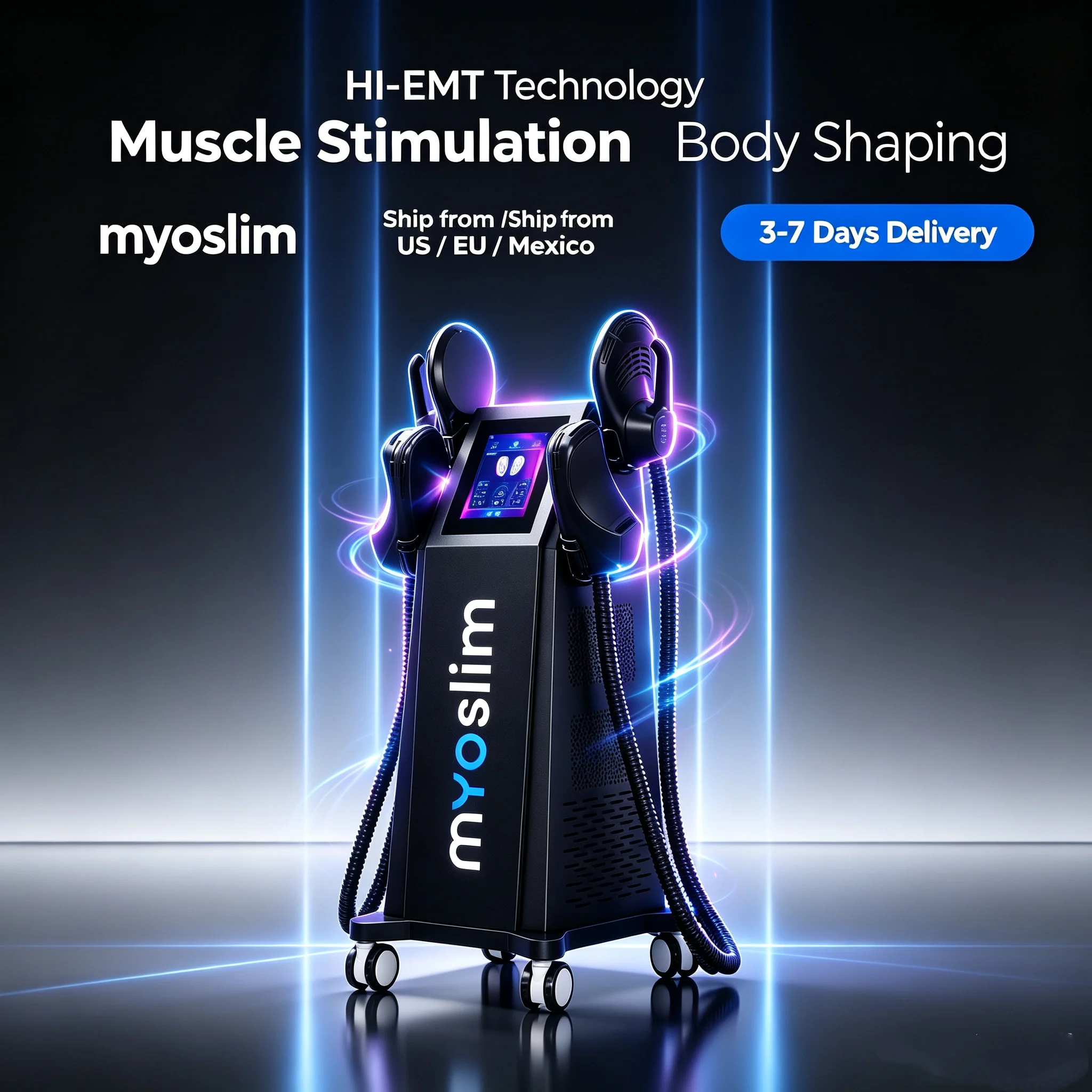 MYOslim PRO 6500W NEO Hi-emt EMS+EMT/RF Slimming Machine Nova Body Sculpting EMS Pelvic Muscle Stimulator Salon