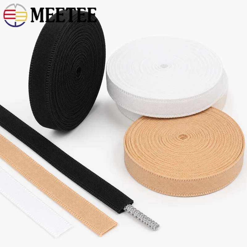 20-30M 10mm Nylon Tubular Webbing Band Bra Underwire Channeling Tape for Underwear Protective Ribbon Straps Sewing Accessories